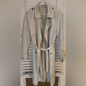 Woman’s Philosophy Faux suede cream Trench Coat